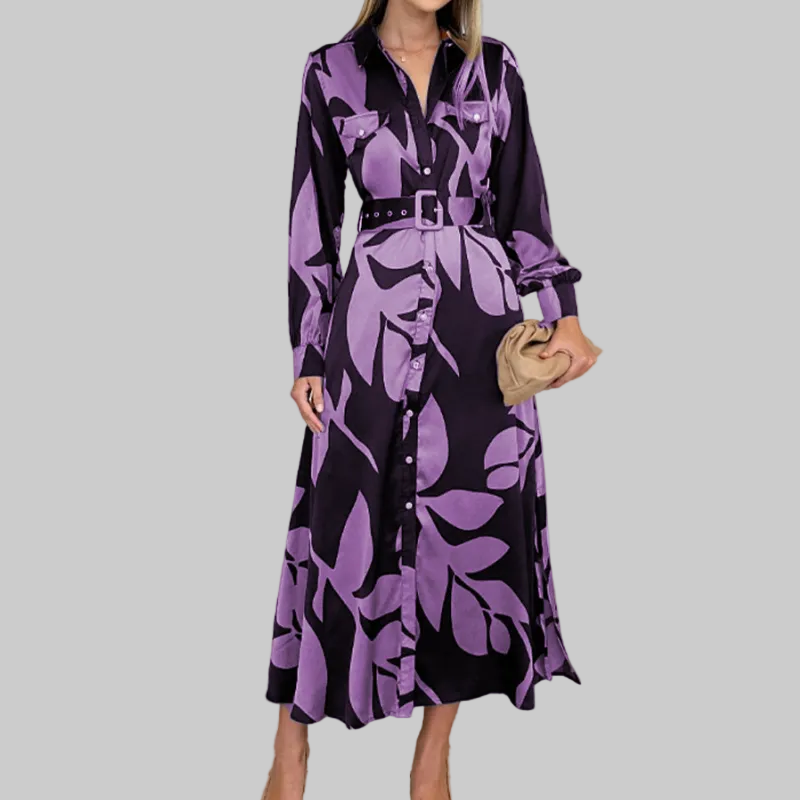 Luviaren™ | Elegantes Riviera Midikleid mit Knopfleiste