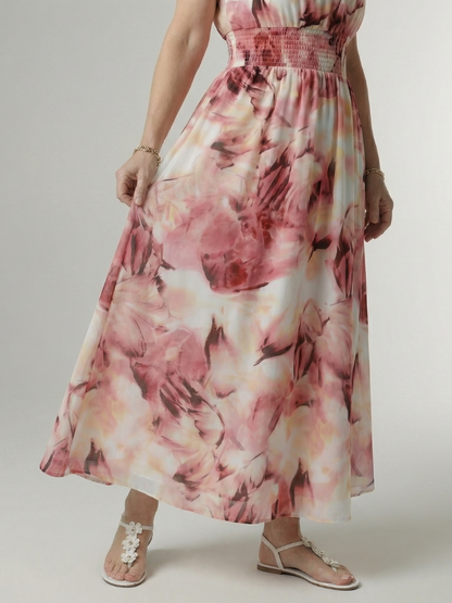 Aurelis™ | Midi Kleid mit Halterneck und geraffter Taille