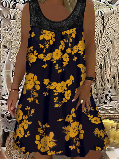 Luviaren™ | Ärmelloses Midikleid mit Blumenmuster