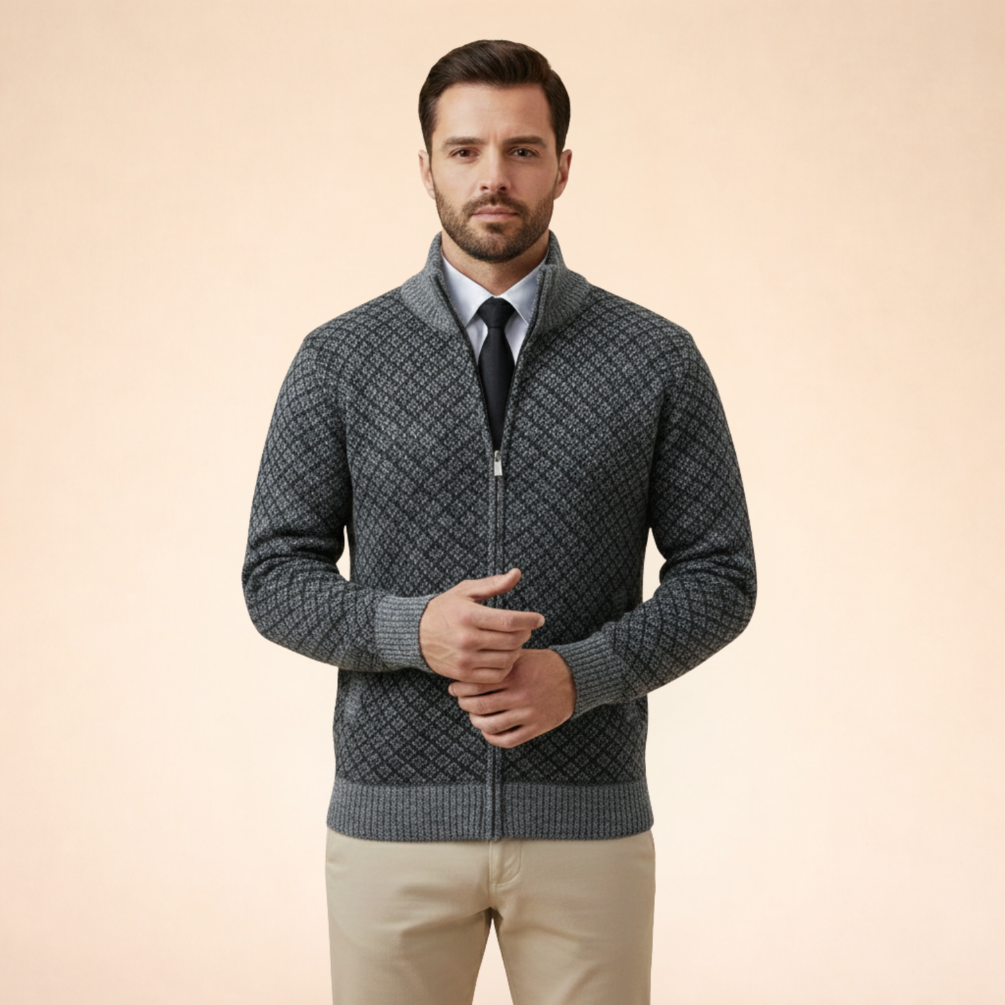 Kevin | Klassischer Stil Strickpullover
