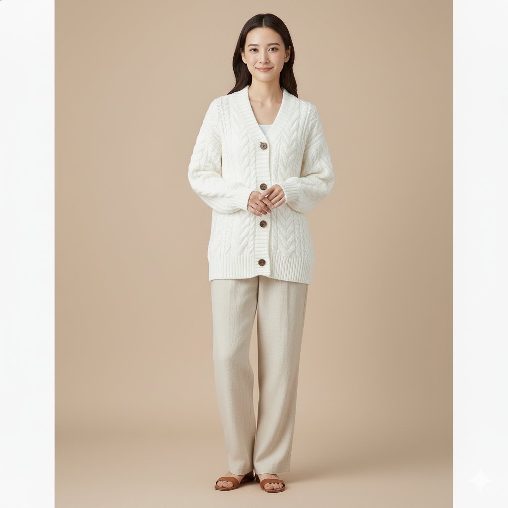 Angela | Bequemer Strickjacke