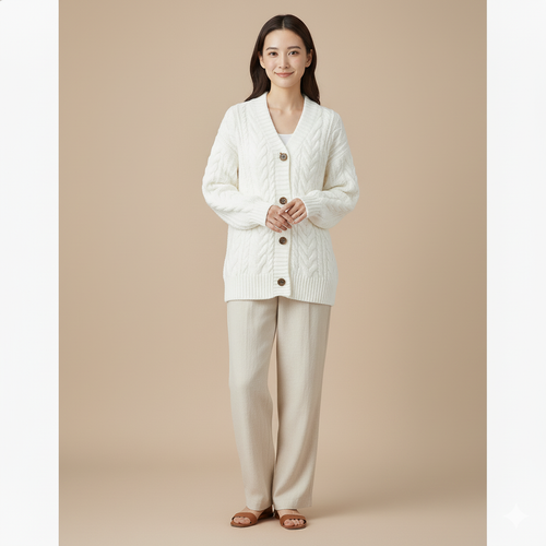 Angela | Bequemer Strickjacke