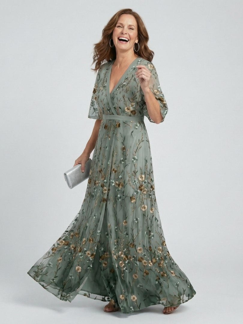 Luviaren™ | Midi Kleid mit Halterneck und Blumenmuster