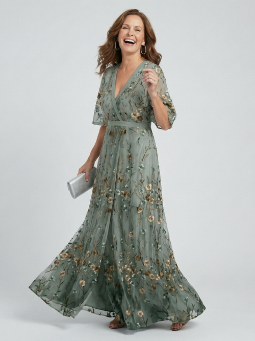 Luviaren™ | Midi Kleid mit Halterneck und Blumenmuster