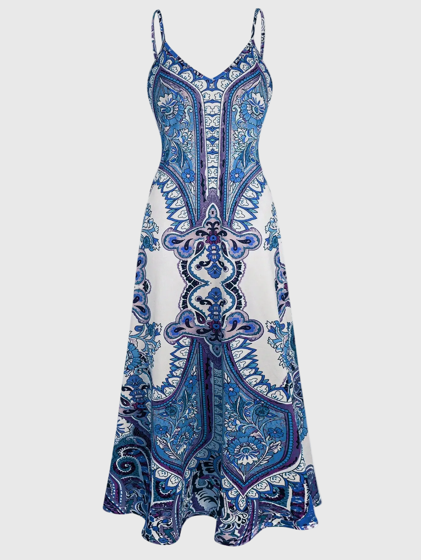 Lindenhain™ | Ärmelloses Boho Sommerkleid mit Blumenmuster
