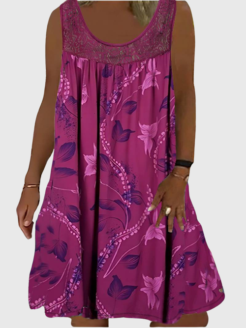 Luviaren™ | Ärmelloses Midikleid mit Blumenmuster