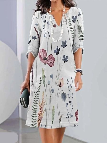 Aurelis™ | A-Linien Tunikakleid mit Blumenmuster