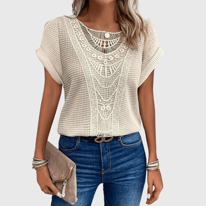 Luviaren™ | Boho-Chic Ibiza Top mit Rundhals
