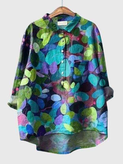 Kronberg™ | Damen Bluse mit Blumenmuster und Knopfleiste