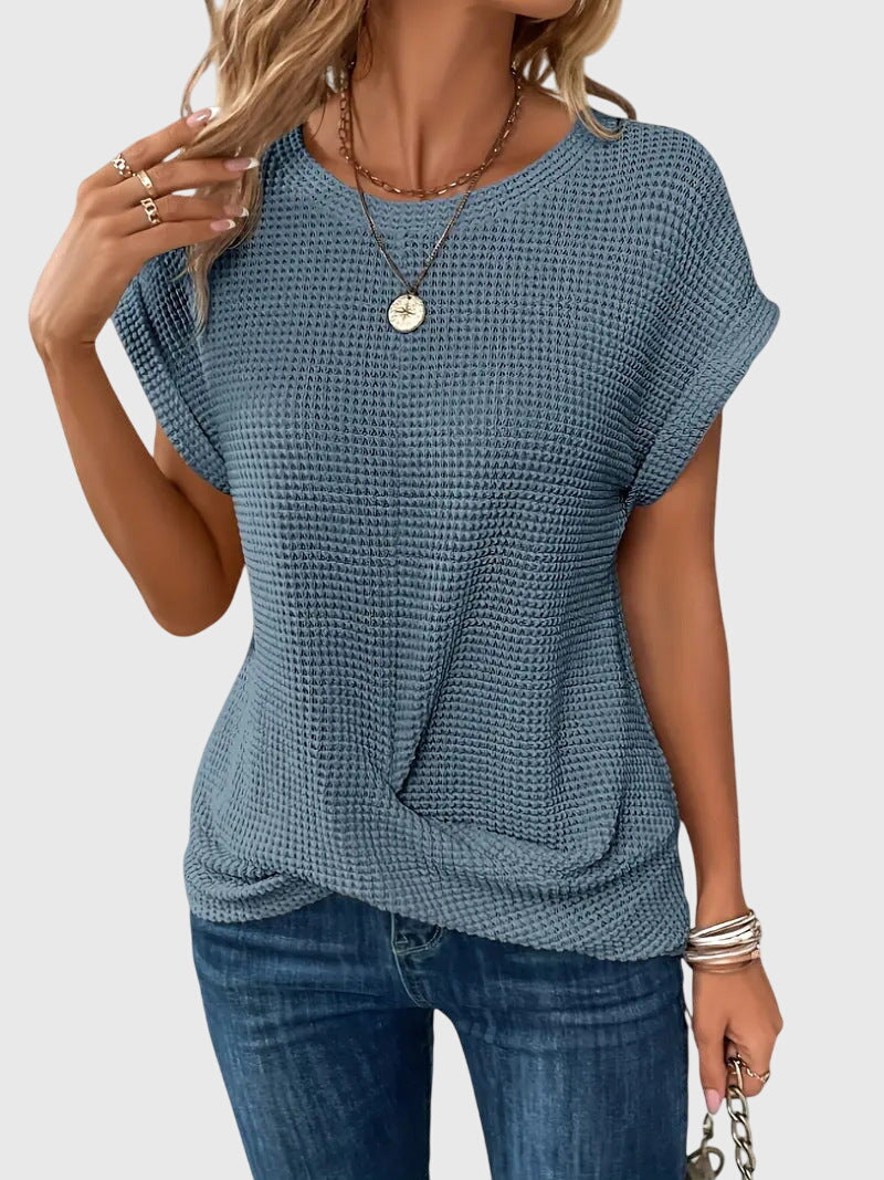 Lindenberg™ | Damen Bluse mit Rundhalsausschnitt und figurschmeichelndem Schnitt