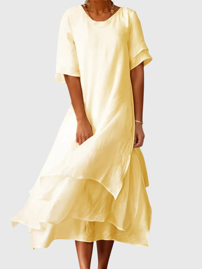 Aurelis™ | Fließendes Damenkleid mit offenem Ausschnitt