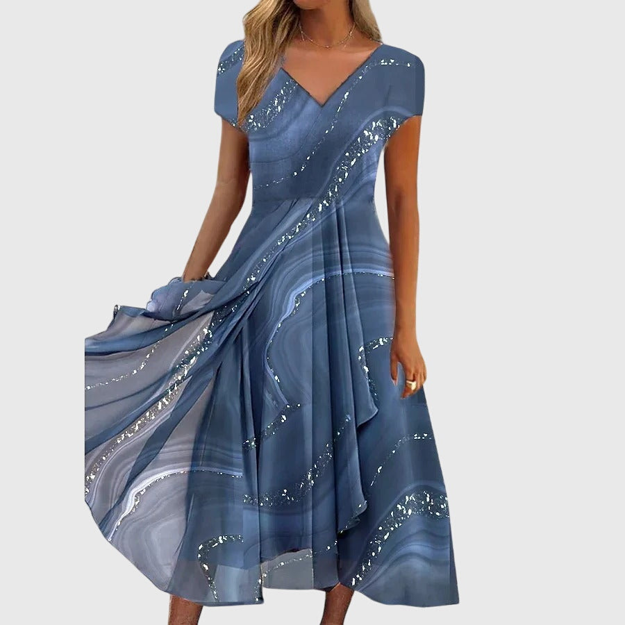 Aurelis™ | Midi-Kleid mit Wirbelmuster