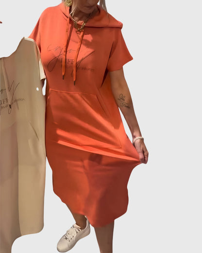 Veldora™ | Hoodie-Kleid mit Kapuze und Taschen