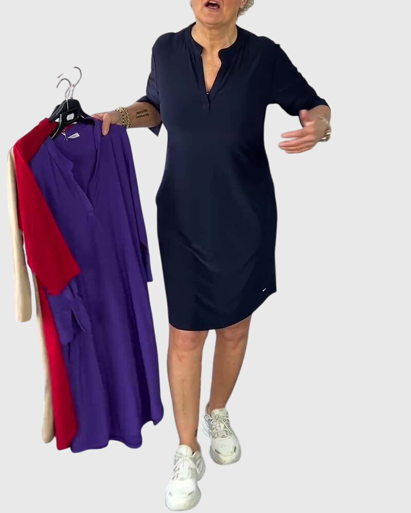 Valerien™ | Figurbetontes V-Ausschnittkleid