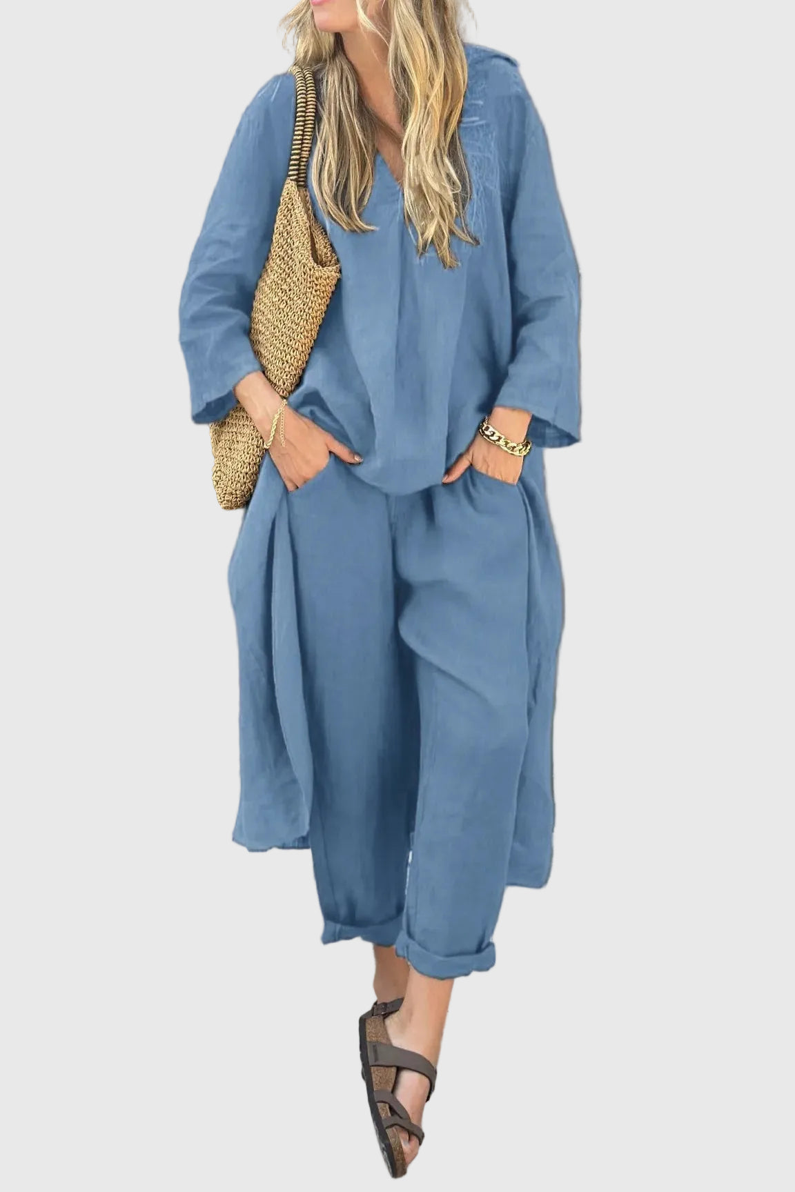 Valerius™ | Elegantes Tunika-Set mit weiter Hose