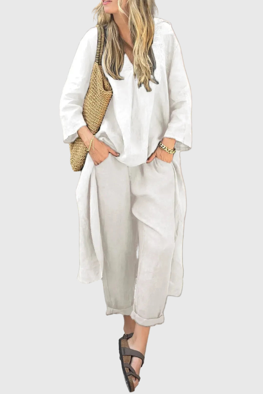Valerius™ | Elegantes Tunika-Set mit weiter Hose