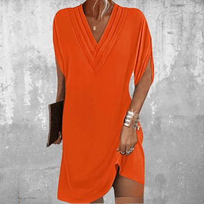 Aurelis™ | Damen Shift-Kleid mit V-Ausschnitt