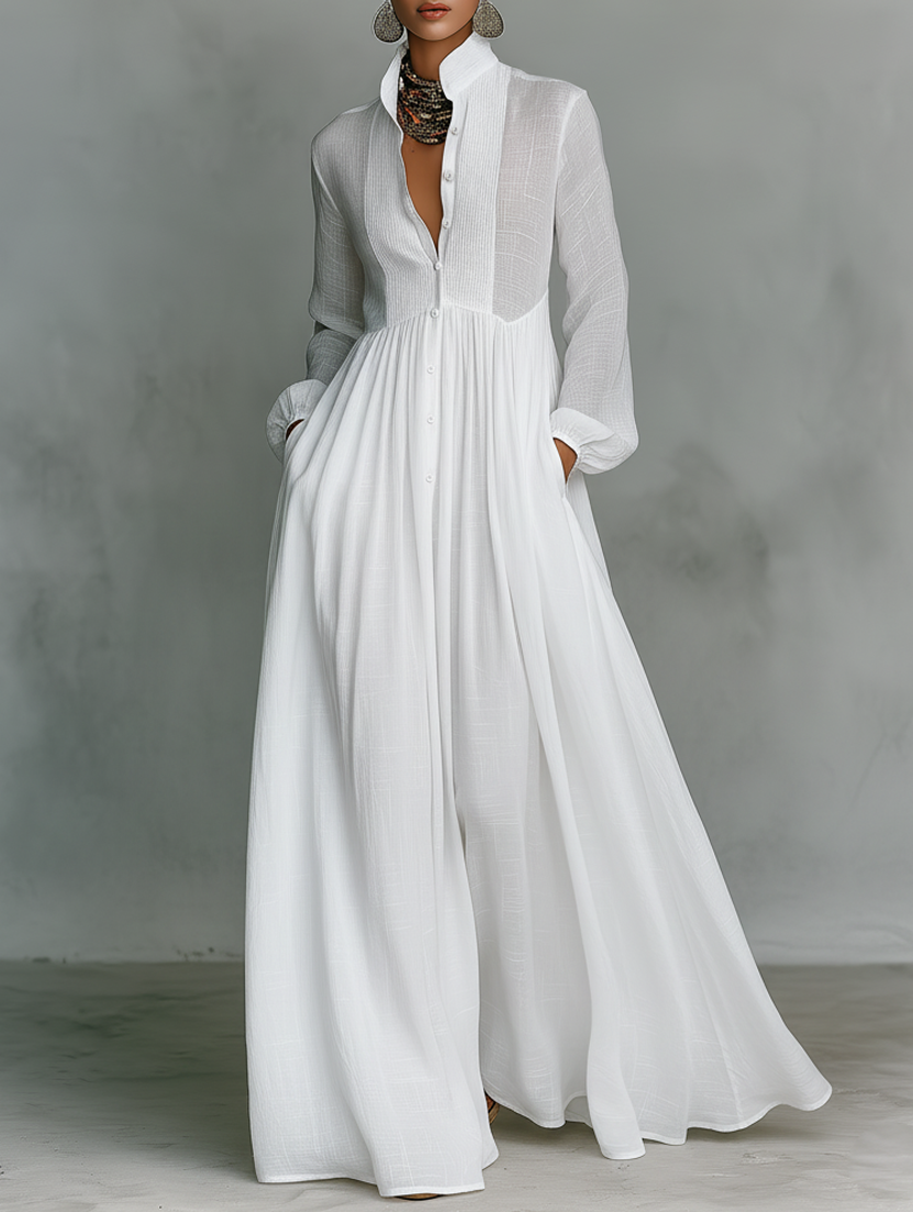 Aurelis™ | Serena Maxikleid mit Knopfleiste