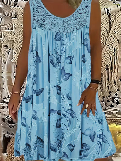 Luviaren™ | Ärmelloses Midikleid mit Blumenmuster