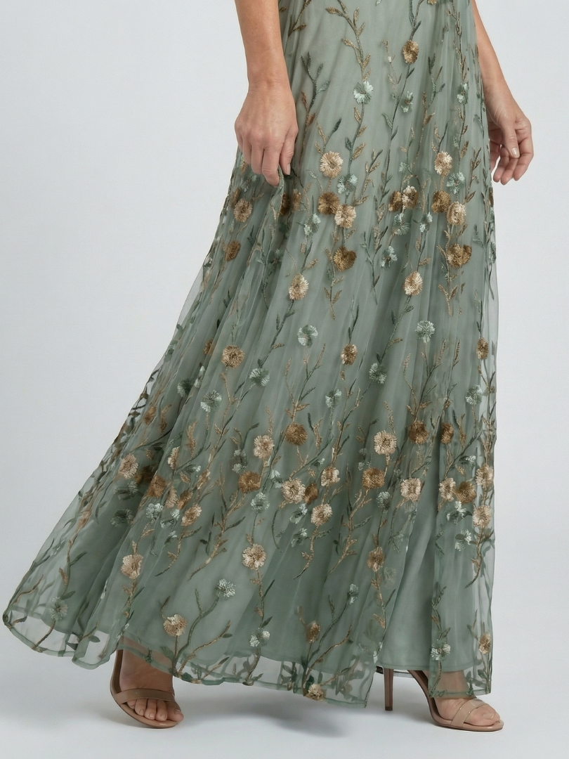Luviaren™ | Midi Kleid mit Halterneck und Blumenmuster