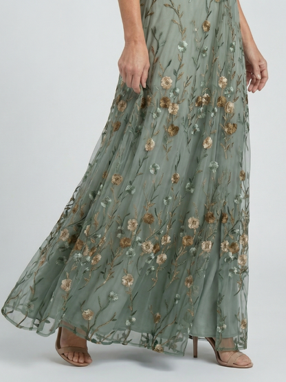 Luviaren™ | Midi Kleid mit Halterneck und Blumenmuster