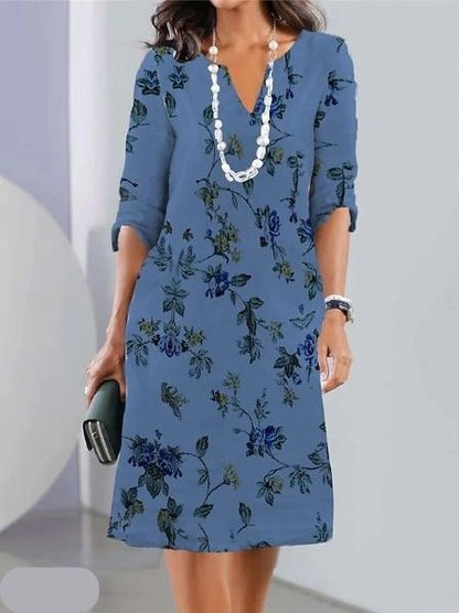 Aurelis™ | A-Linien Tunikakleid mit Blumenmuster