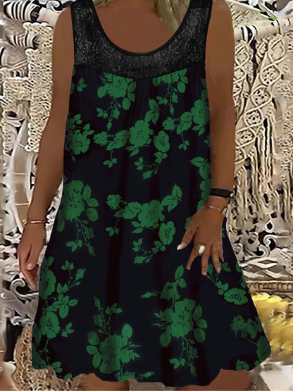 Luviaren™ | Ärmelloses Midikleid mit Blumenmuster