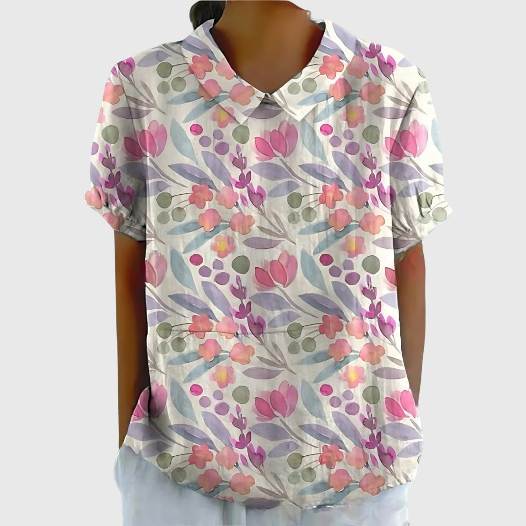 Aureliah™ | Damen Bluse mit Blumenmuster