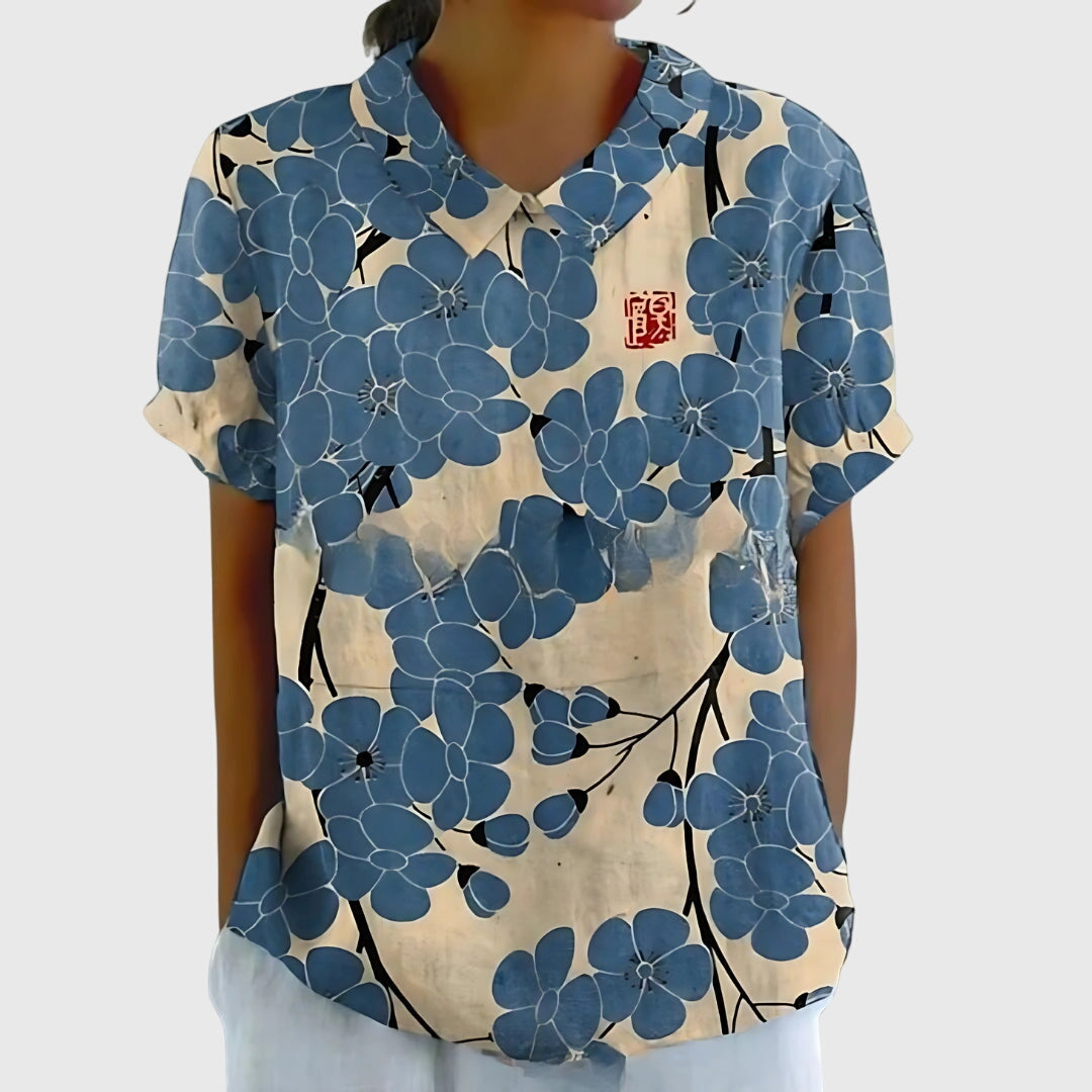 Aureliah™ | Damen Bluse mit Blumenmuster