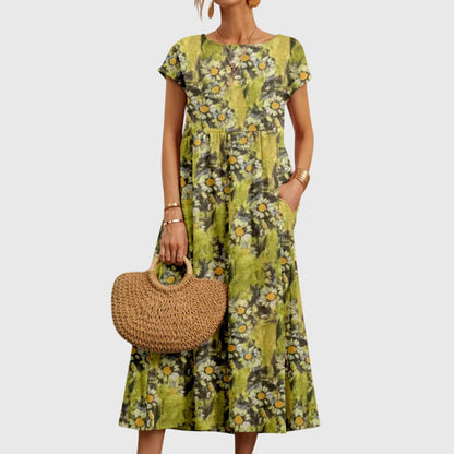 Aurelis™ | Fließendes Blumenkleid mit lockerer Passform