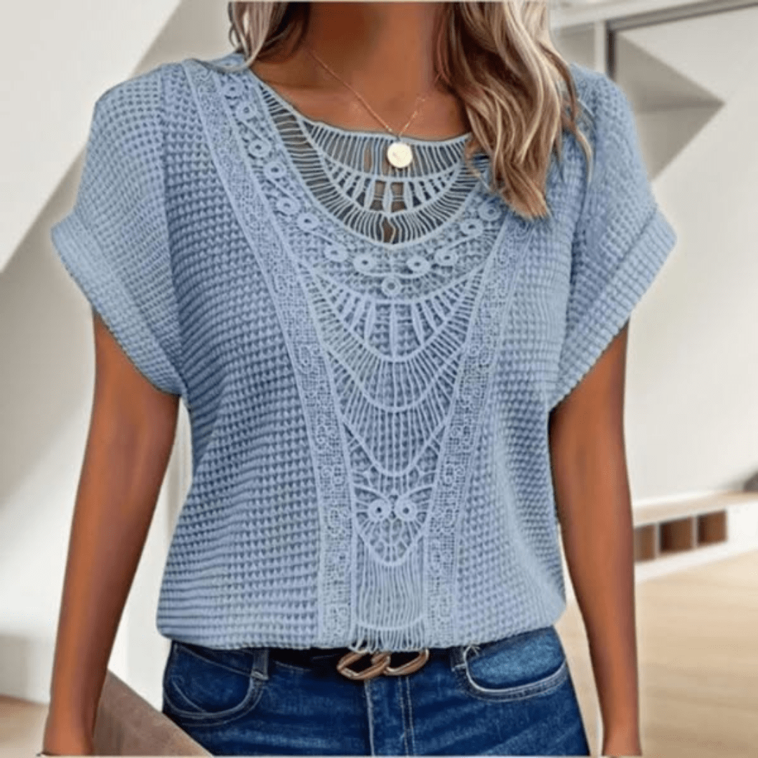 Luviaren™ | Boho-Chic Ibiza Top mit Rundhals