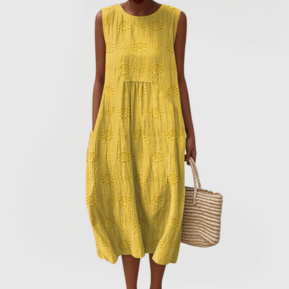 Lindenberg™ | Ärmelloses Sommerkleid mit Stickerei und Taschen