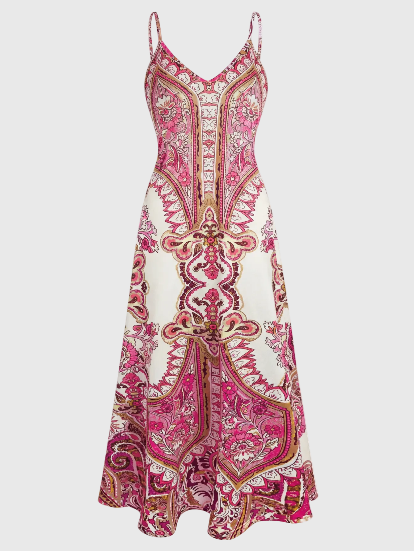 Lindenhain™ | Ärmelloses Boho Sommerkleid mit Blumenmuster