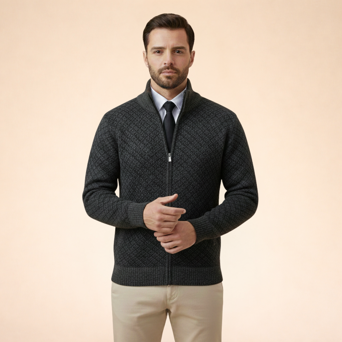Kevin | Klassischer Stil Strickpullover