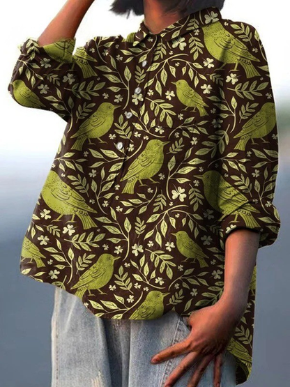 Aurelis™ | Damen Shirt mit Vintage Floral-Print