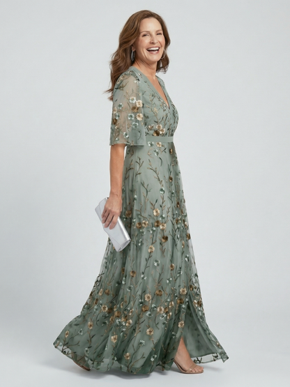 Luviaren™ | Midi Kleid mit Halterneck und Blumenmuster