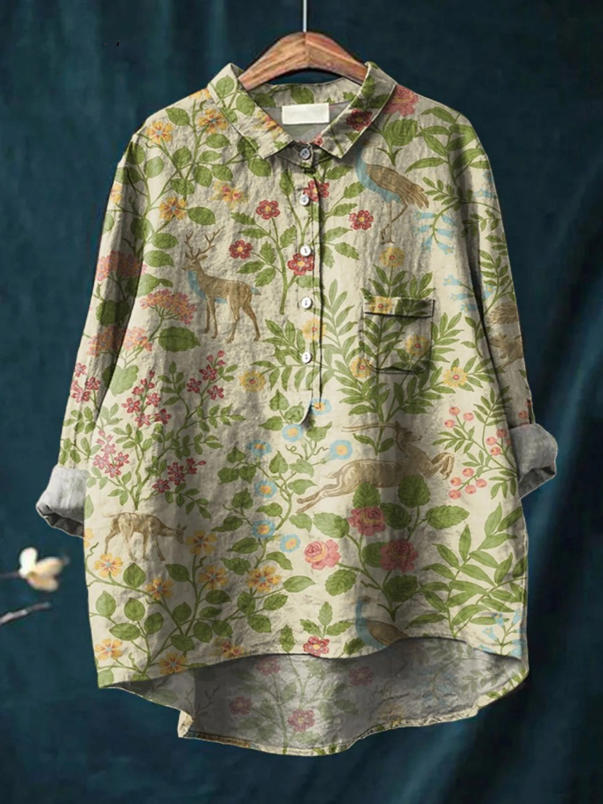 Aurelia™ | Damen Freizeitshirt mit floralem Kunstdruck