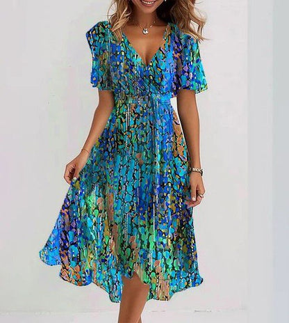 Stilvane™ | Midi-Kleid mit kurzen Ärmeln