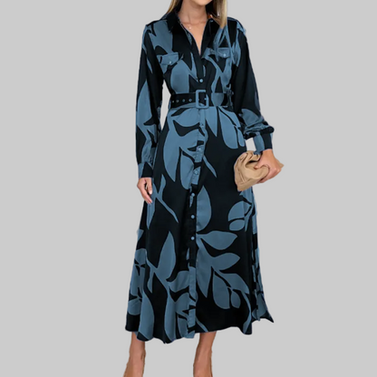 Luviaren™ | Elegantes Riviera Midikleid mit Knopfleiste