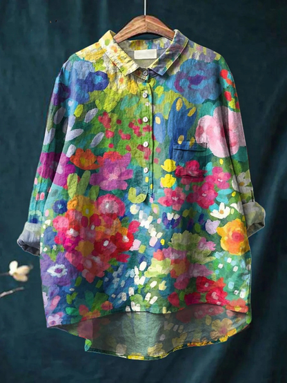 Aurelis™ | Damen Shirt mit Blumenmuster und lässiger Passform
