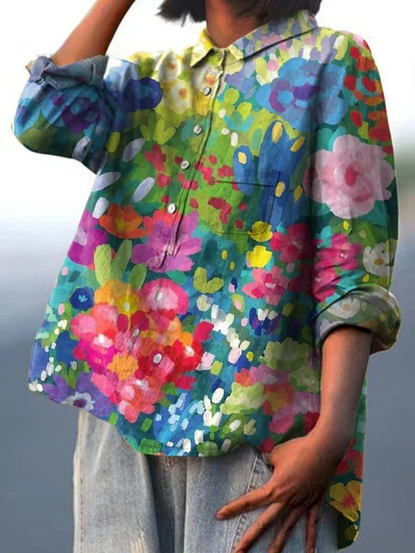 Aurelis™ | Damen Shirt mit Blumenmuster und lässiger Passform