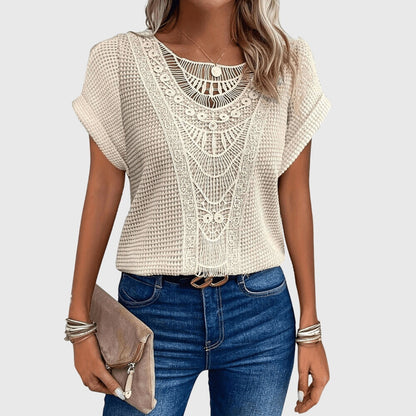 Luviaren™ | Ibiza-Bluse mit Spitzenverzierungen