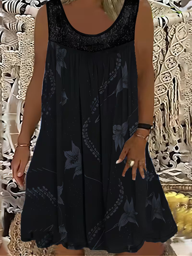 Luviaren™ | Ärmelloses Midikleid mit Blumenmuster