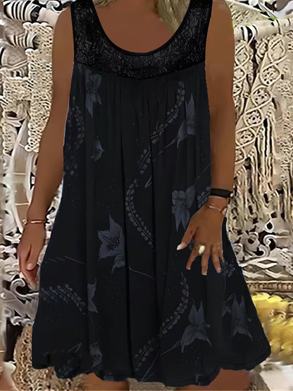 Luviaren™ | Ärmelloses Midikleid mit Blumenmuster