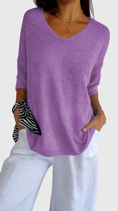 Valerien™ | Damen Stricktop mit V-Ausschnitt
