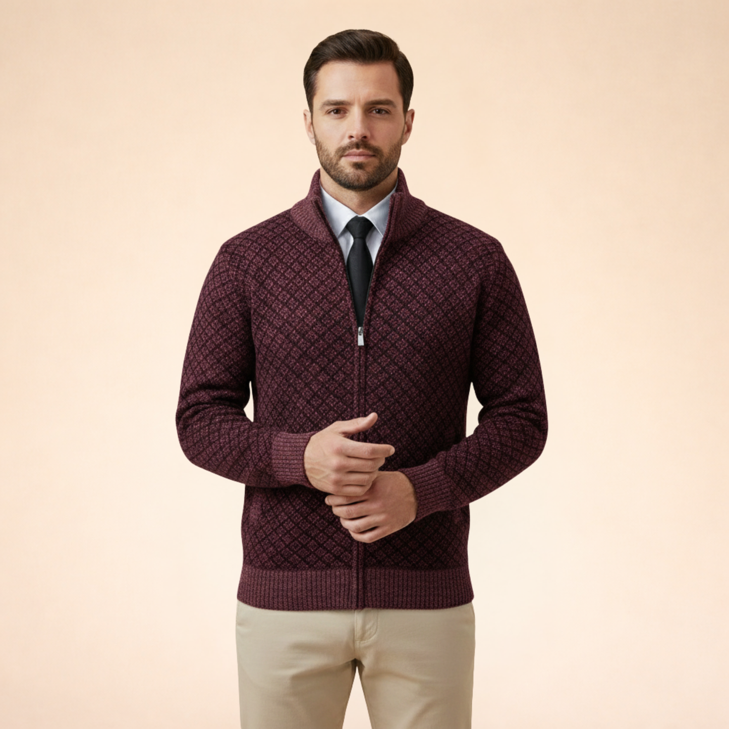 Kevin | Klassischer Stil Strickpullover