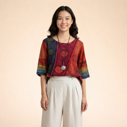 Katrin | Stilvolles und vielseitiges Boho-Oberteil