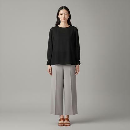 Luna | Bequeme Langarmbluse