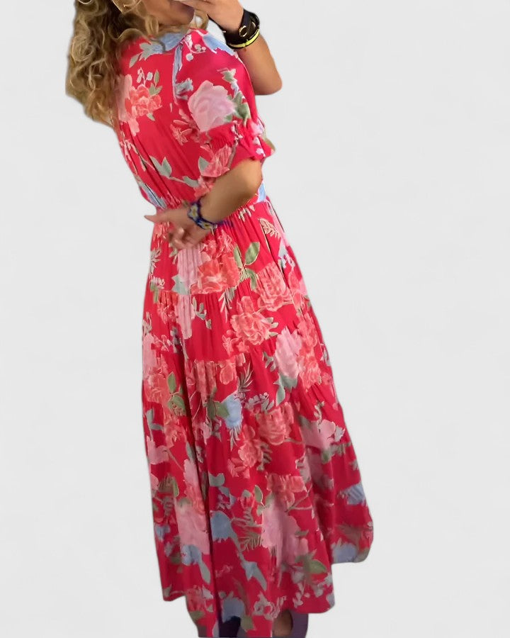 Aurelis™ | Sommerkleid mit V-Ausschnitt und Taschen