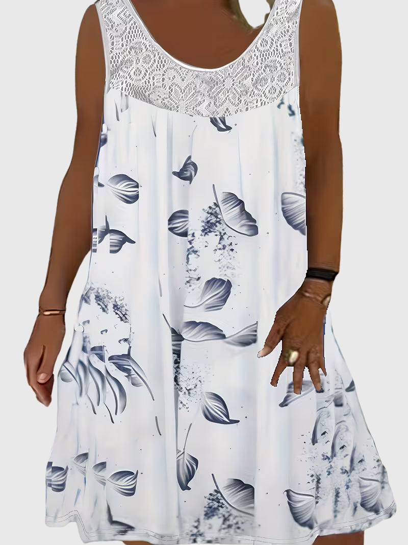 Luviaren™ | Ärmelloses Midikleid mit Blumenmuster